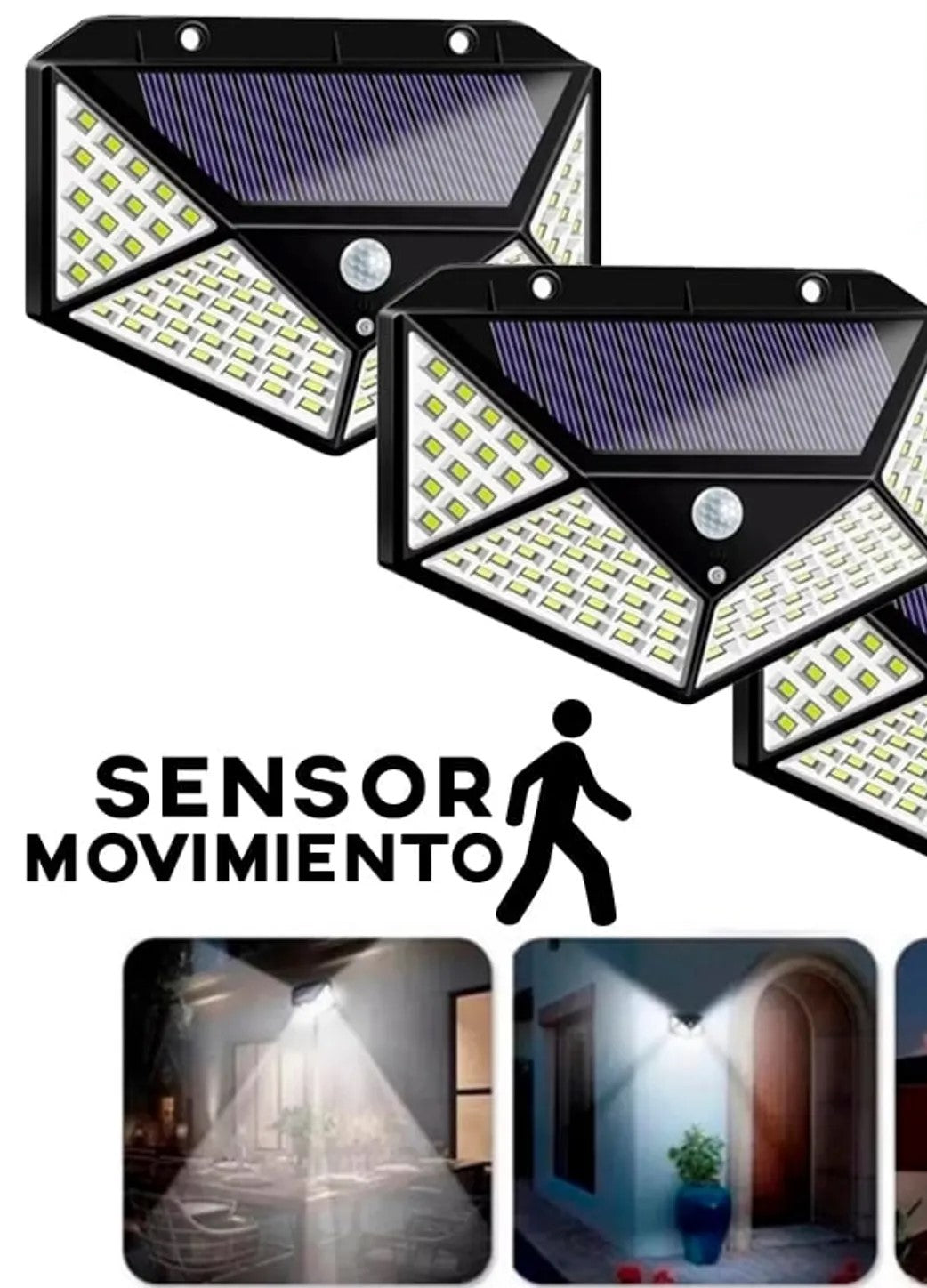 LAMPARA SOLAR CON SENSOR DE MOVIMIENTO